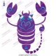 Ornamented Scorpion Embroidery Design